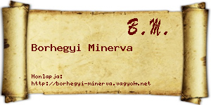 Borhegyi Minerva névjegykártya